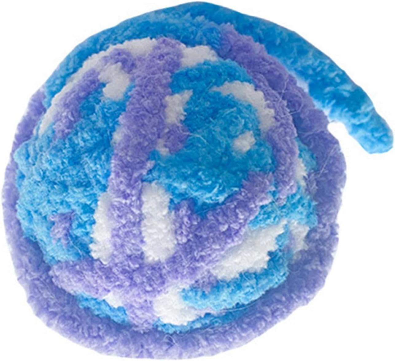VINGVO Cat Toys for Indoor Cats, Cat String Toy Soft Woolen Cat Toy Balls Cat Ball Toy Fun Interactive Bite Interactive Toys for Cats Kitty Kittens Puppies, Chew Toys (Colorful (Blue)) image 2