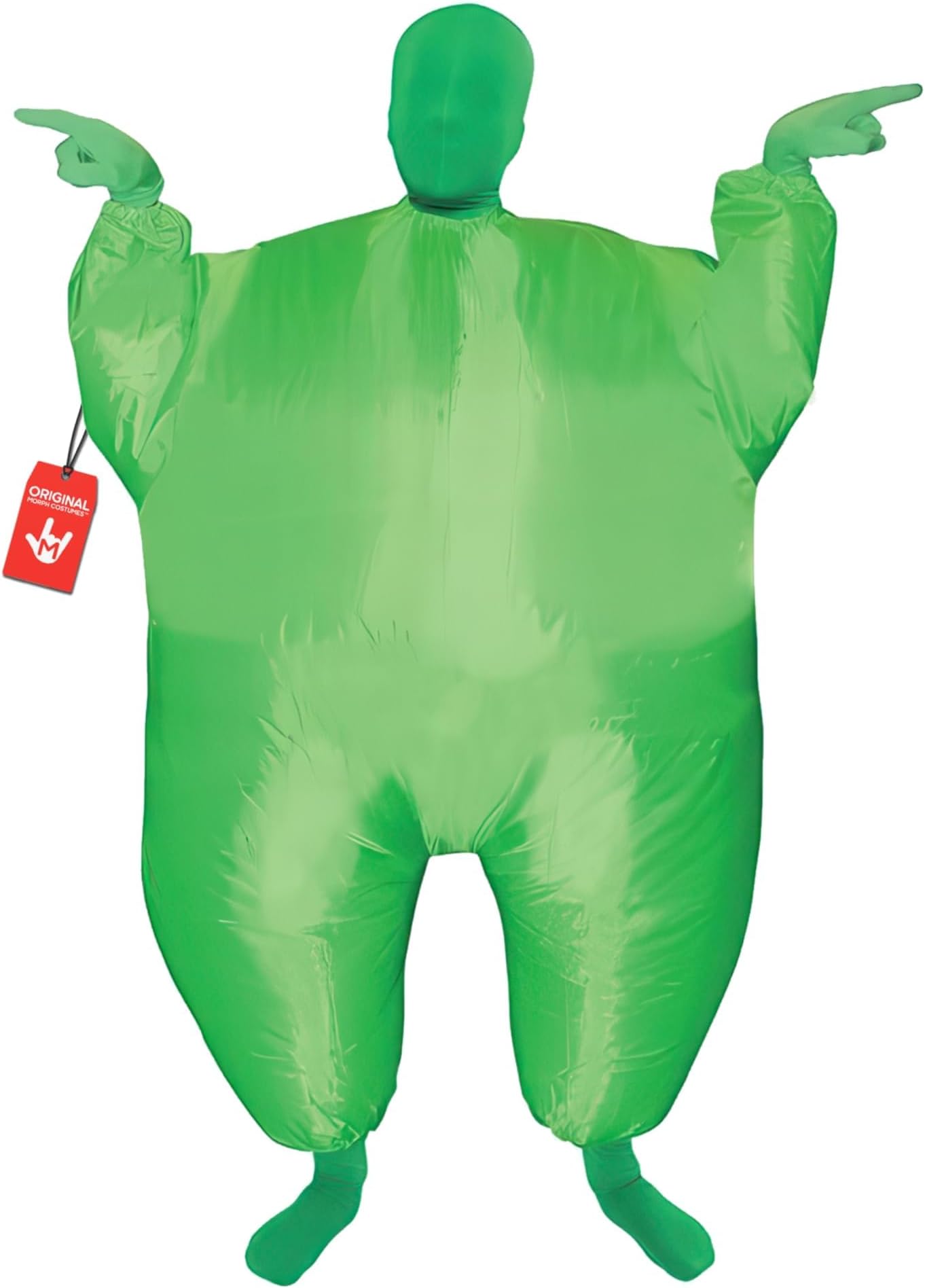 Morph Green Megamorph Kids Inflatable Costume, Funny Blow Up Bubble Suit For Kids, Green Inflatable Suit, One Size