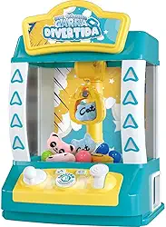 DM Toys Mini Máquina Pelúcia Garra Divertida Azul