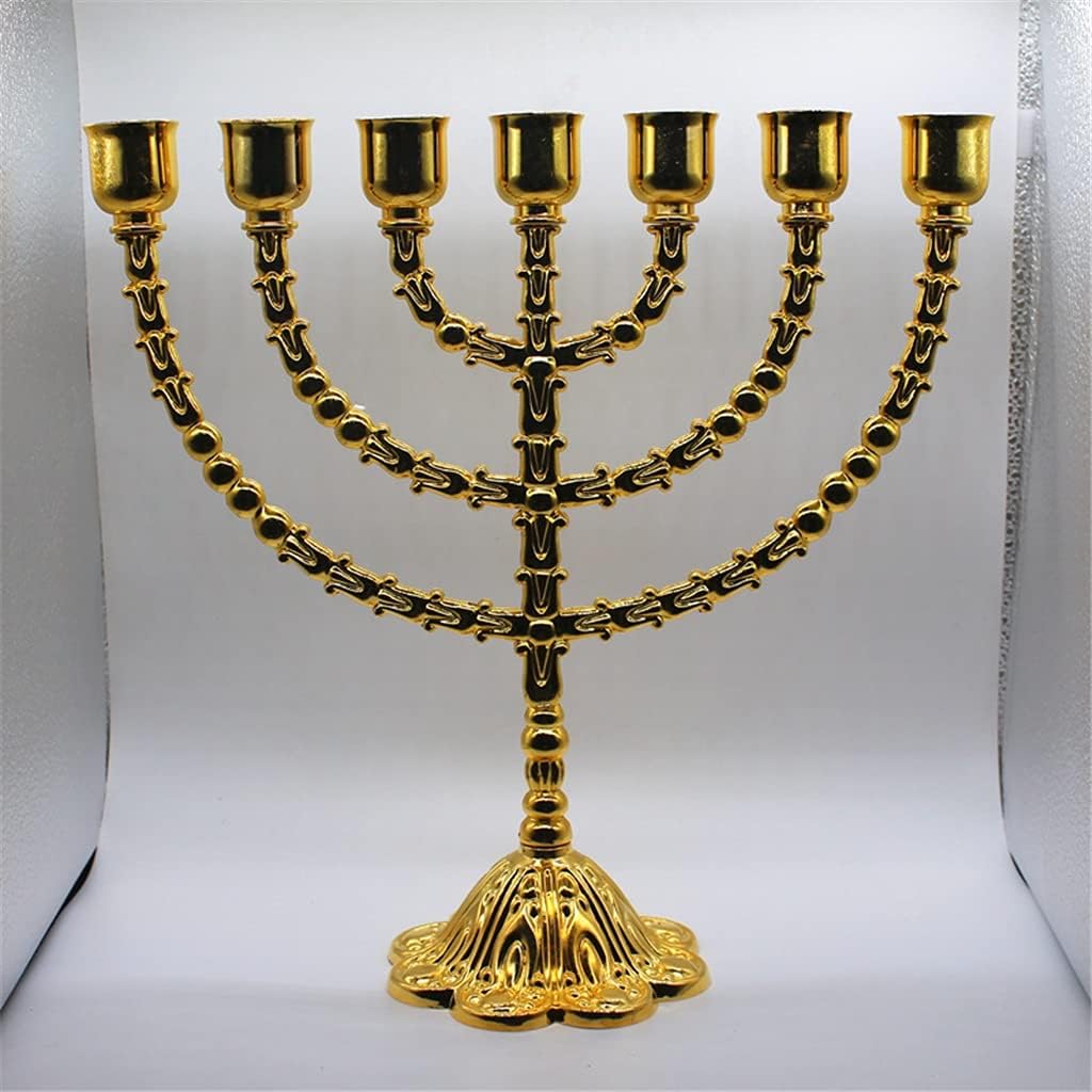 Cral Candle Holder Big Menorah Candelabra Brass Gold Holders Festival Candleholder