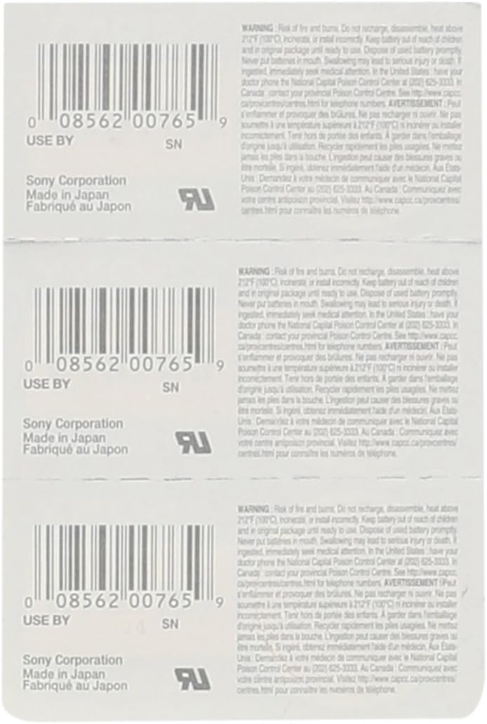 3 Sony CR1616 Lithium Coin Batteries