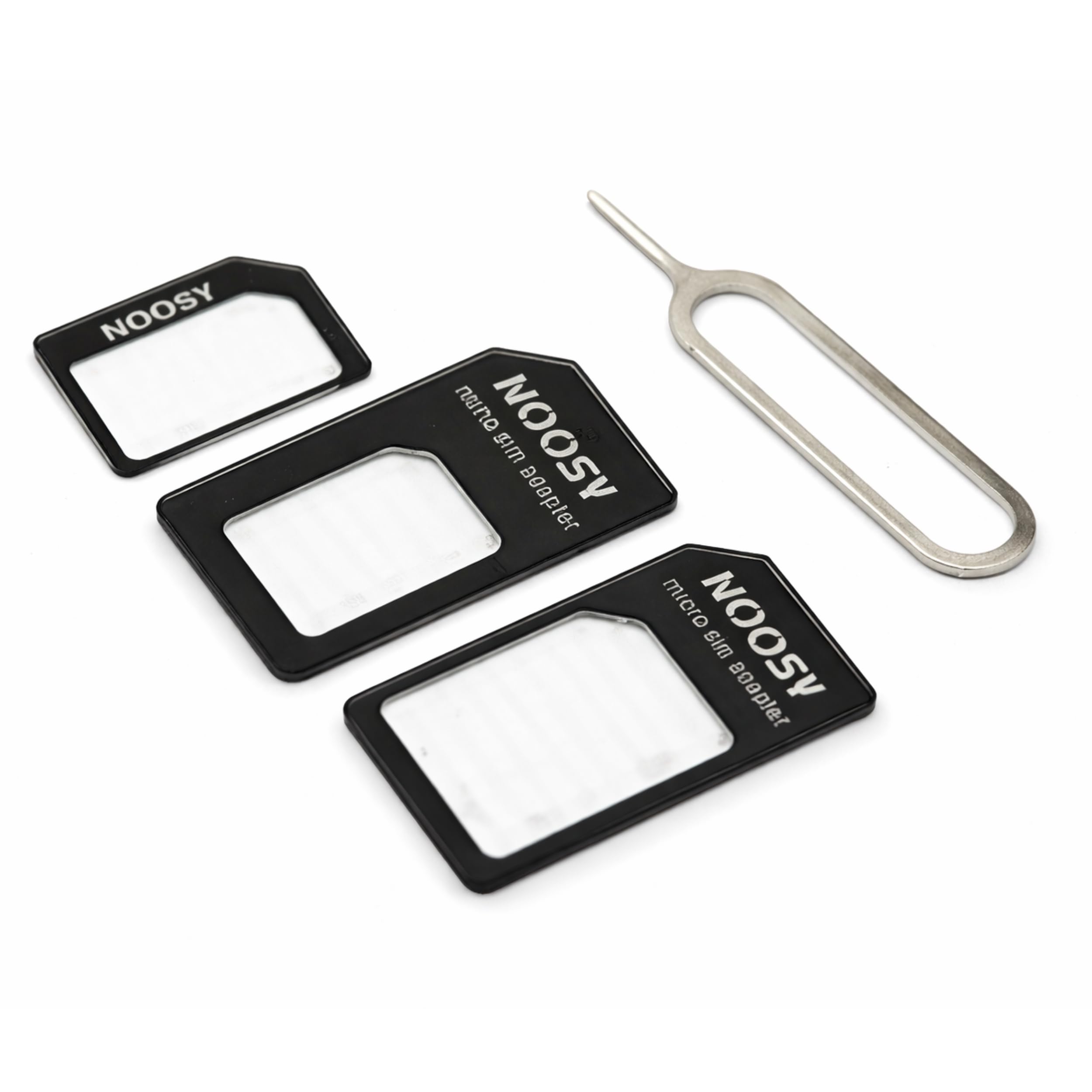 PARENCE. Set di adattatori per SIM – 4 pezzi – Nano SIM, Micro SIM e adattatore estrattore – Compatibile con tutti i telefoni