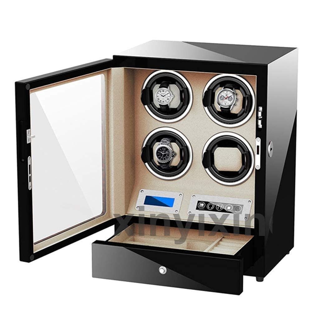 Watch Winder Box 4+0 Automatic Wood Remote Control Touch Rotation Winders Silent Box LED Ambient LightHoliday Gift