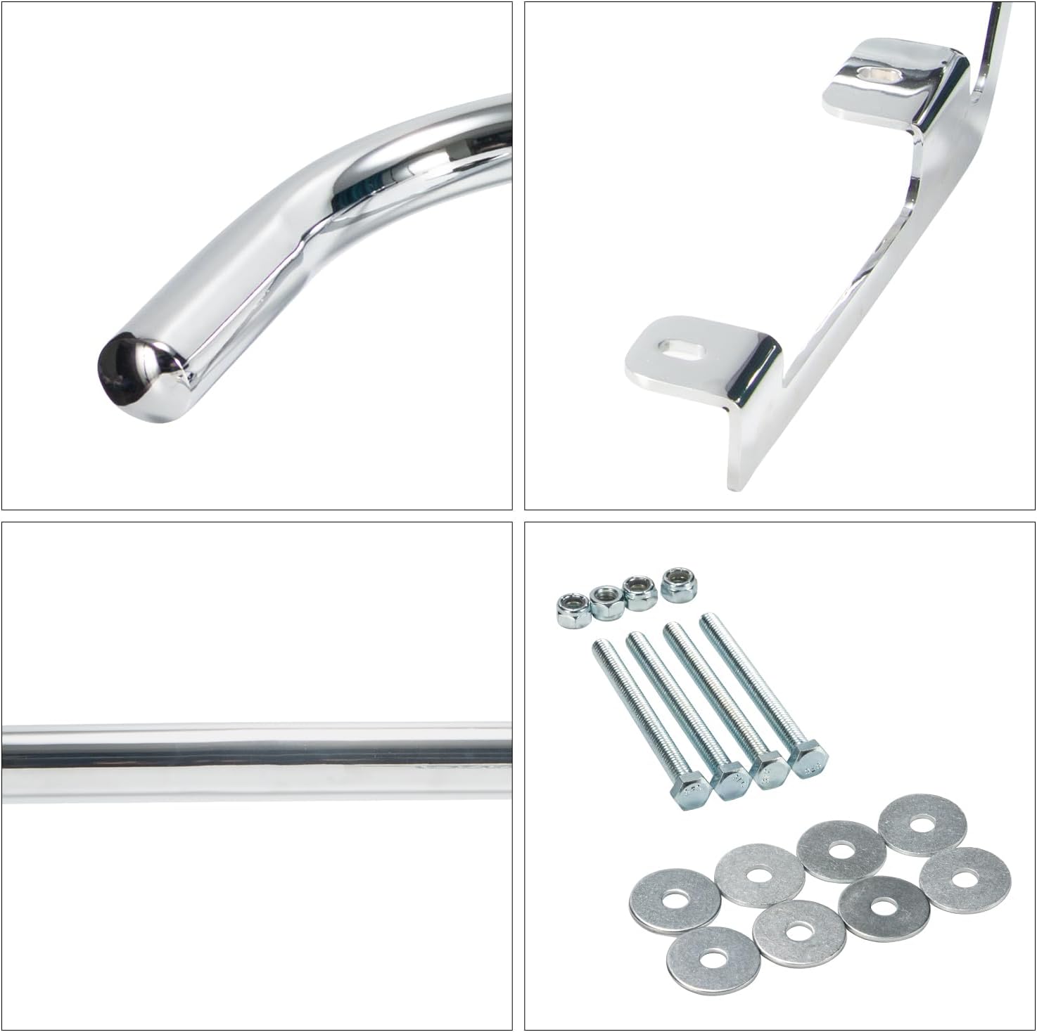 Rear Crash Bar Compatible with Harley Davidson Tri Glide 2009-2025,for CVO Tri Glide 2020-2022 silver