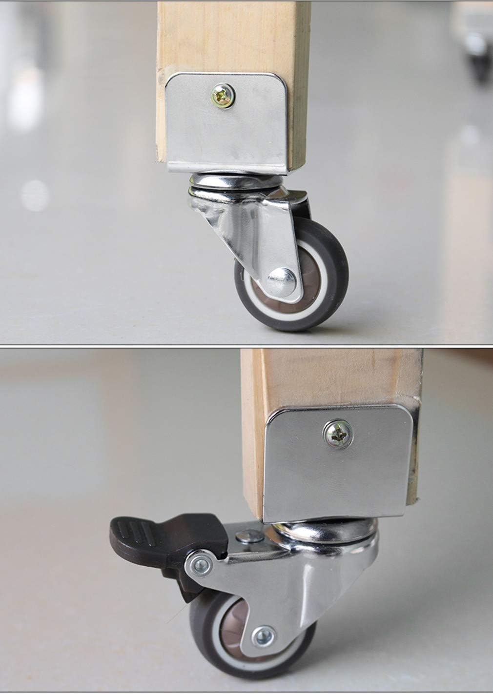 2-Pollice Gomma Ruote girevoli con U-Shaped Staffa per Culla Mobili - Set da 4 con Freni(4freno,20mm/0.8in)