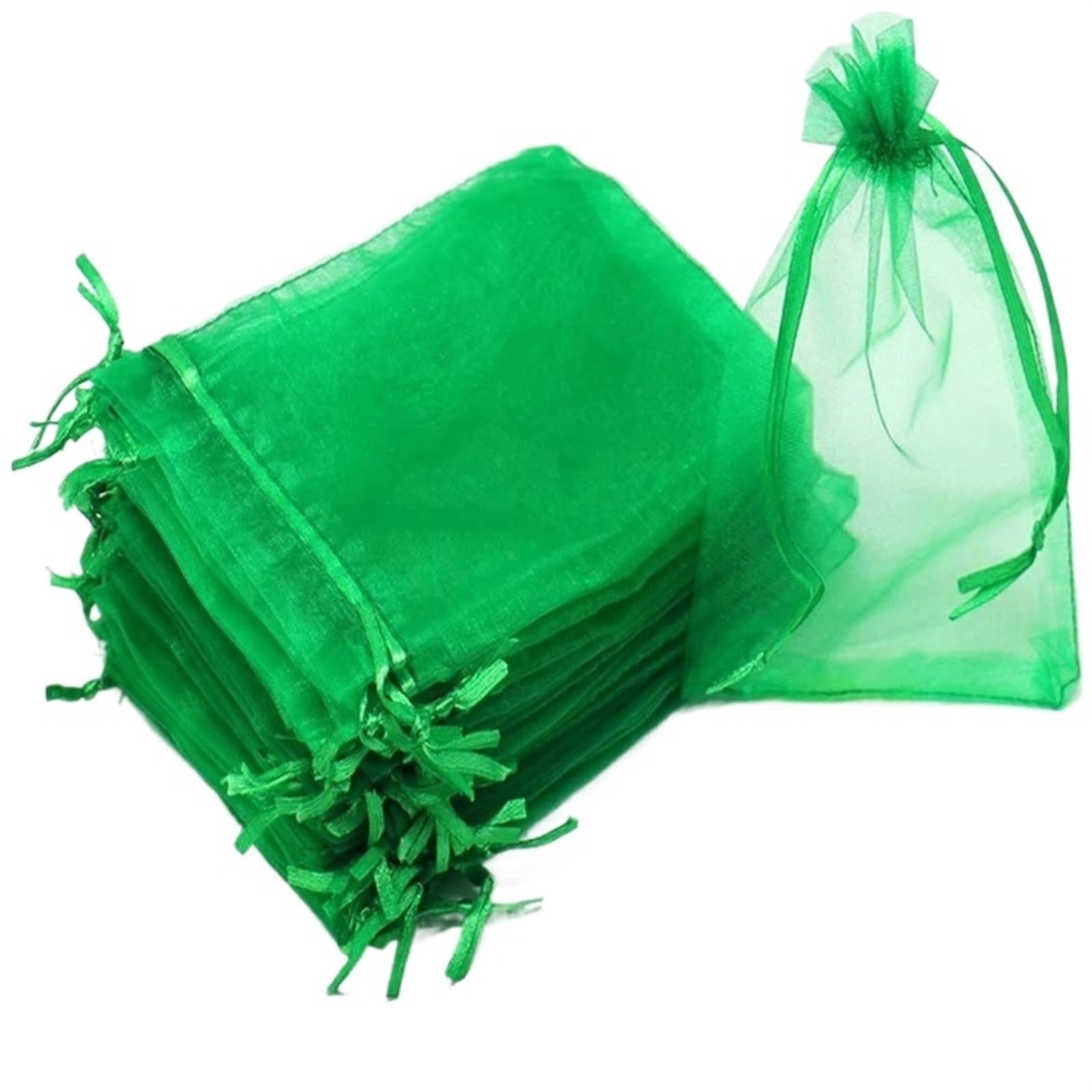 Fruit Protection Bags 100pcs Grape Protection Bag Grow Mesh Fruit Pest Control Products Breathable Gauze Strawberry Seedling Bags Organza(Green,10x15cm(100pcs))