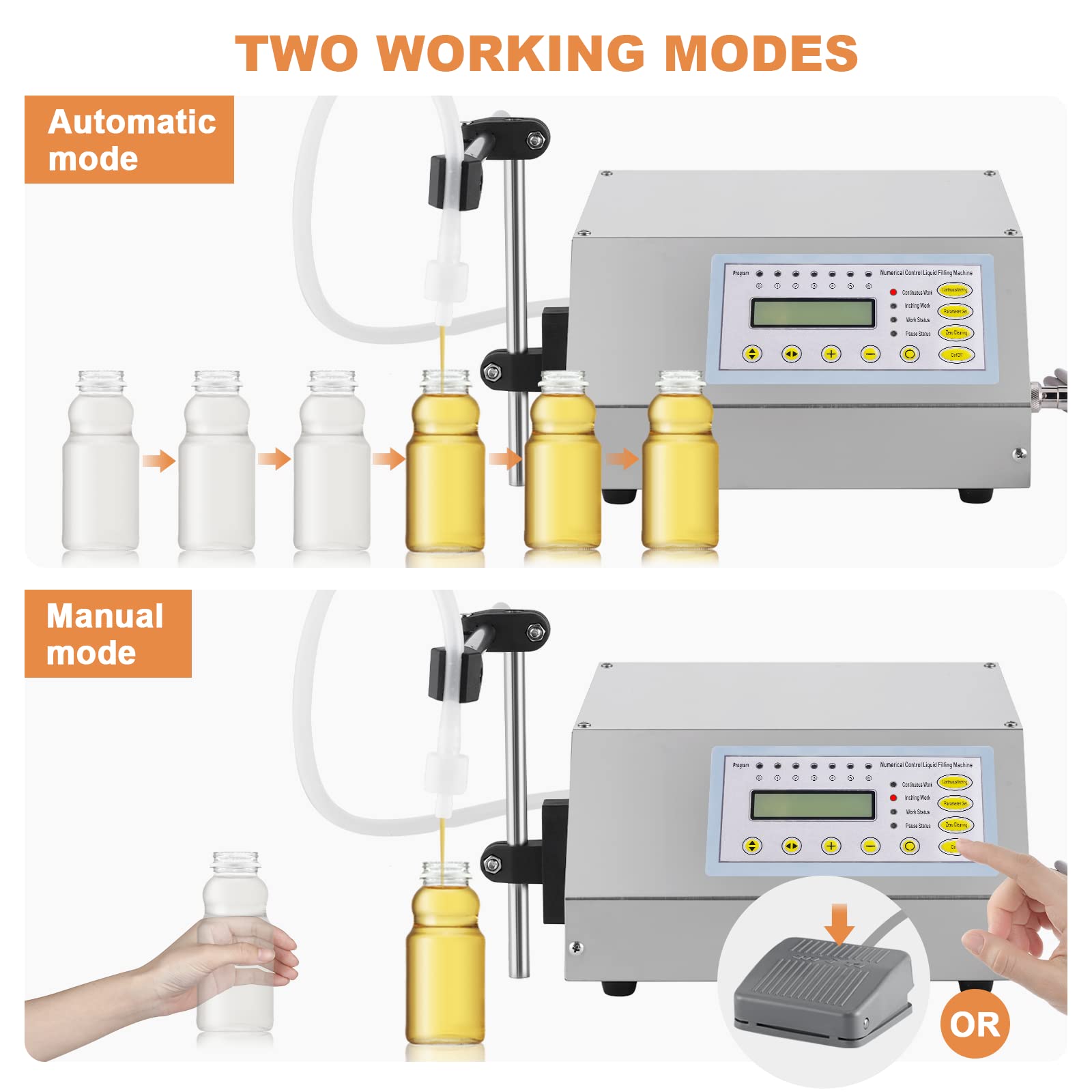 Amazon.co.jp: デジタル液体充填機 2-3500ml 自動ボトル液体フィラー 
