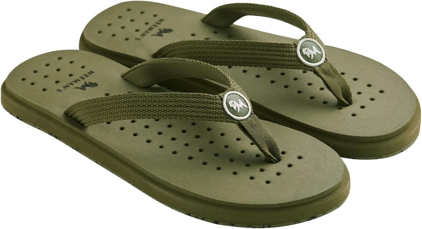 Neeman's Eco Flip Flops for Men | Comfortable Outdoor Indoor Fashionable Slippers for Boys | Rubber Flat Slip On Flexible | Everday Comfort | Lightweight Soft Chappal