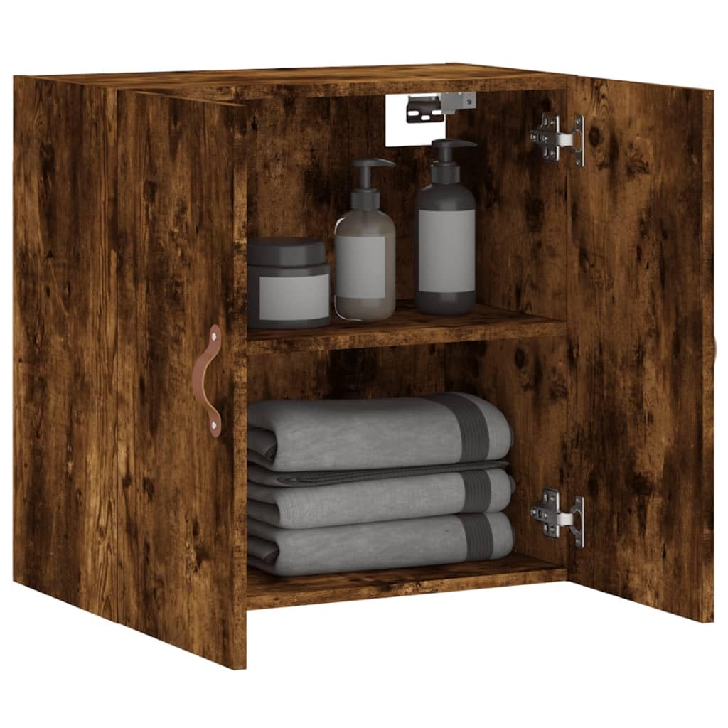 Armoire murale en chêne fumé 60 x 31 x 60 cm