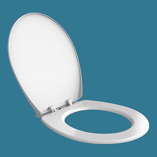 Plantex Toilet Seat Oval Shape Glossy White