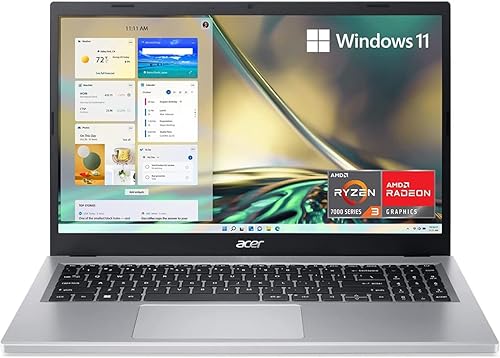 B0CDL6Y91N_image_0 acer Aspire 3 Slim Laptop, pantalla IPS FHD de 15.6 pulgadas (1920 x 1080), AMD Ryzen 3 7320U, procesador de 4 núcleos, 8 GB LPDDR5 RAM, 128 GB SSD,