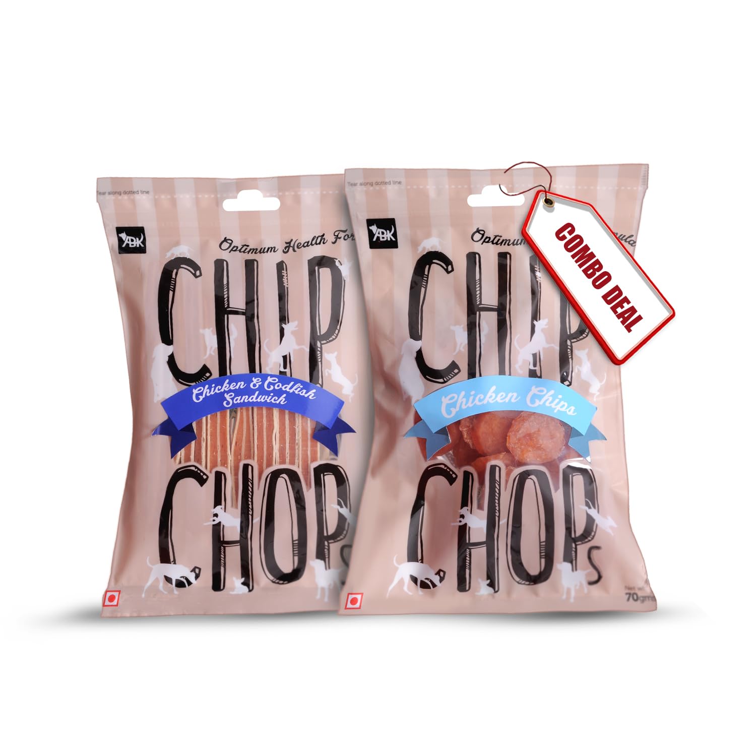 Chip Chops Dog Treats Combo (Chicken Chips Coins and Chicken & Codfish Sandwich), 70gm Each for Training, Reward and Snacking, Suitable for All Dog Breeds (B08KLLP2PG) Amazon Price History, Amazon Price Tracker