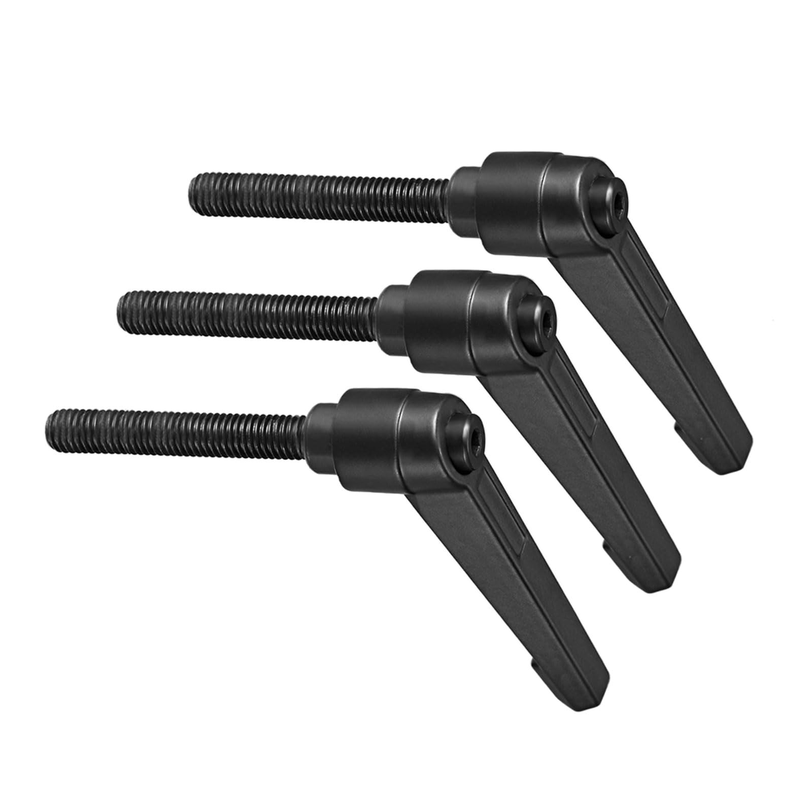 Clamping Lever Handles, M8 x 60mm Male Thread, Adjustable Quick Release Locking Rotating Bolt Knobs Black - (Applications: for Lathe Machinery), 3-Pieces