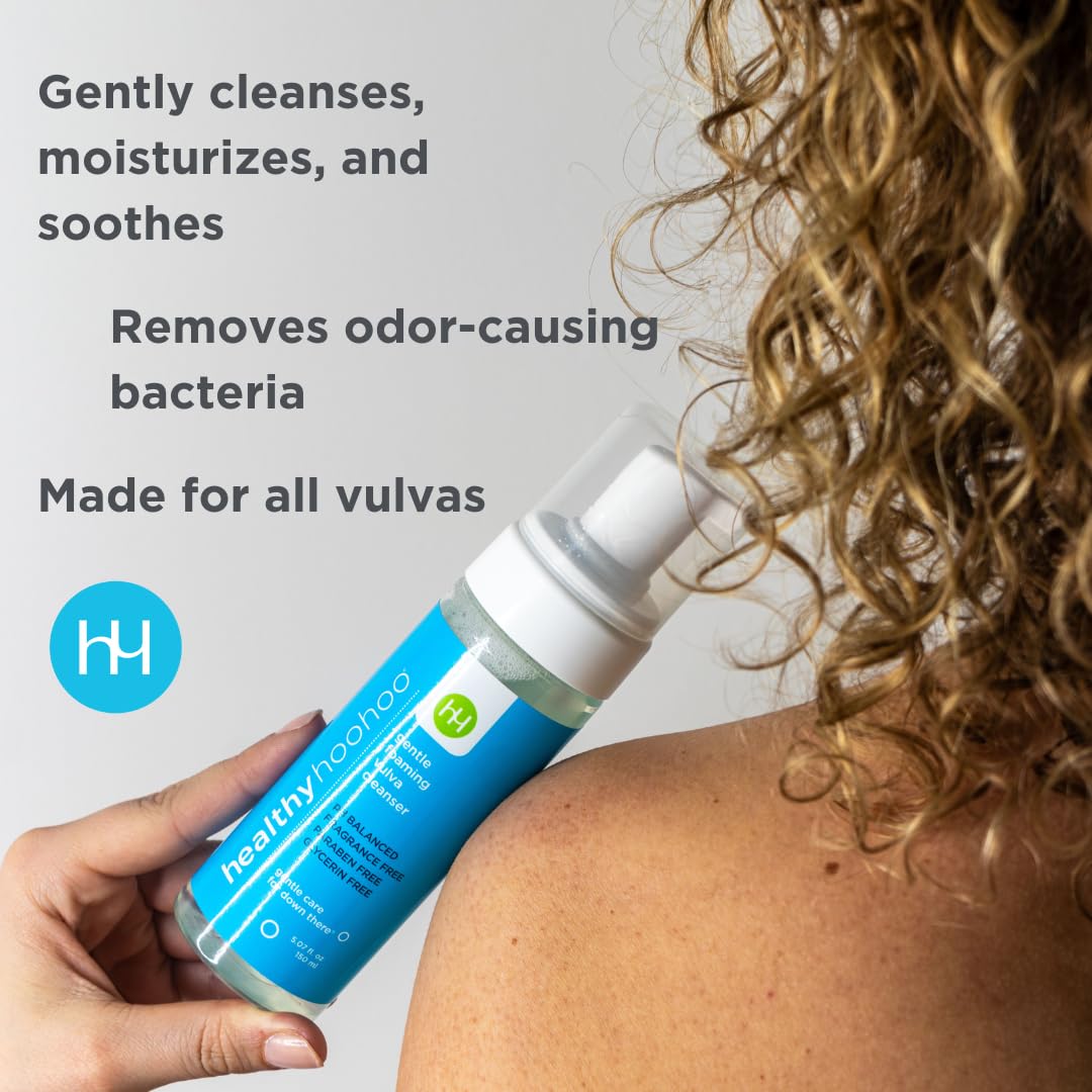 Gentle & Sensitive Care for Down There: Gentle Foaming Vulva Cleanser & 100% Flushable Gentle Wipes