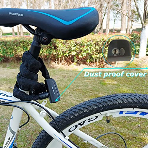 Ryango Bike Chain Lock, Bike Locks Heavy Duty Anti Theft, Bicycle Lock With 2 Keys, Bicycle Chain Lock For Bike, Motorcycle, E-Bike, Scooter, Gate, Door, Fence #TOP2