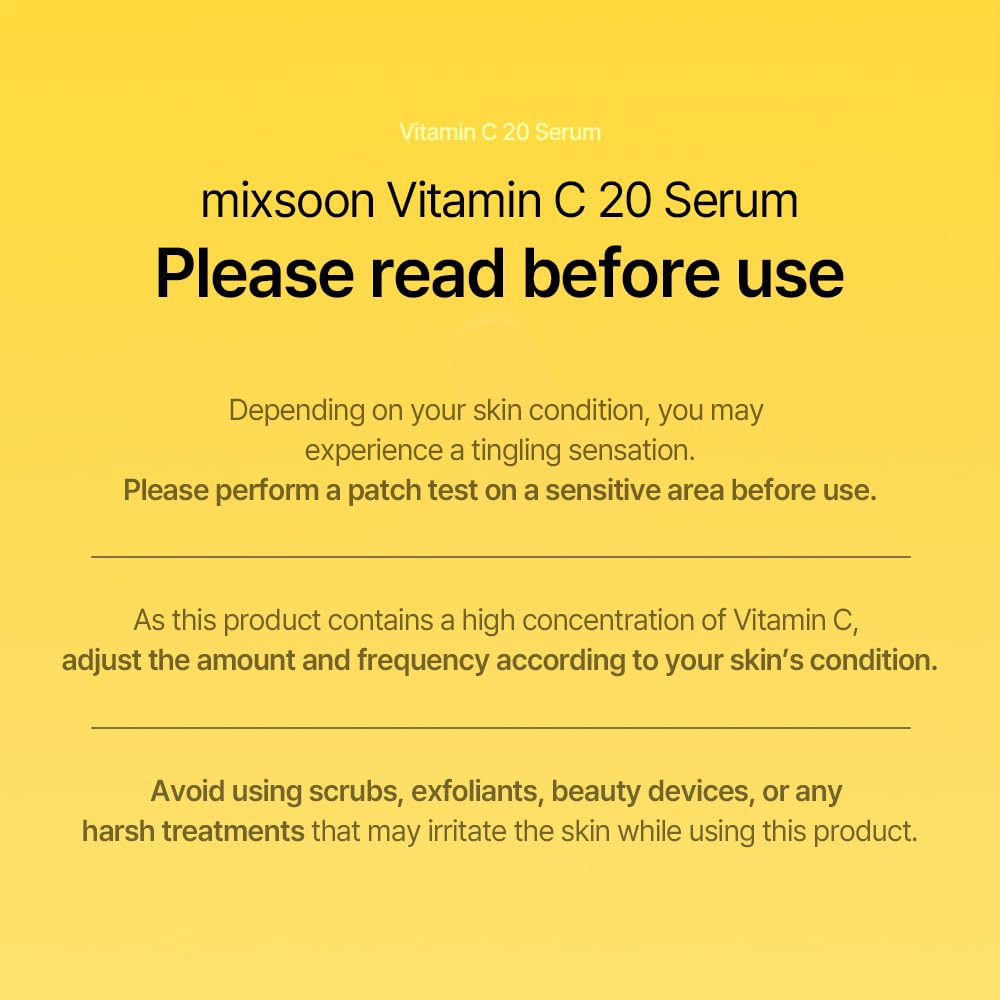 mixsoon Vitamin C 20 Serum - 20 Vitamin C Derivatives, Gentle Formula for Radiant, Even-Looking Skin 10ml / 0.34 fl. oz. Korean Glass Skin Care - Image 5