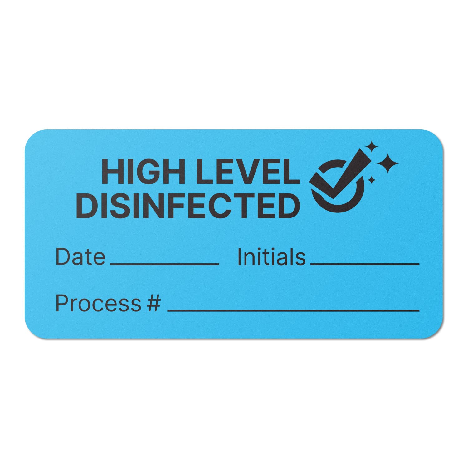 300 Labels - Area Has Been Disinfected by Labels 1.5 x 0.75 inch, Blue Write-in Sanitized Checklist Stickers for Maids/Car Rentals/House Rentals/