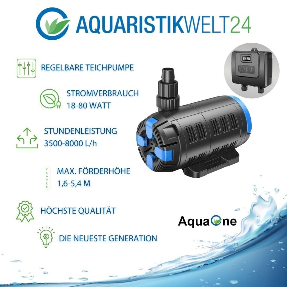 AquaOne Teich Filteranlage Set Nr.31 CPF 15000 Druckfilter regelbare 18-80W Eco Teichpumpe Teichgröße bis 30000l Teichschlauch