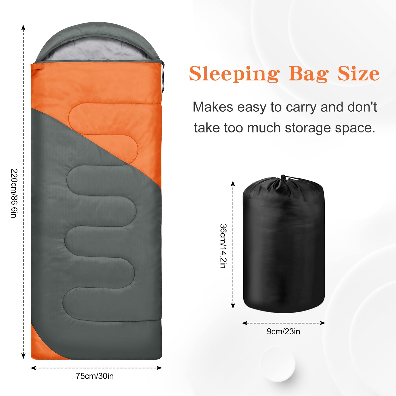 Yarmiene Sacco a Pelo-Sacco a Pelo 4 Stagioni-Adulti e Bambini, Sacco a pelo Compatto Ultraleggero per Campeggio ed Escursionismo,Sacco a Pelo da Campeggio Rettangolare Portatile