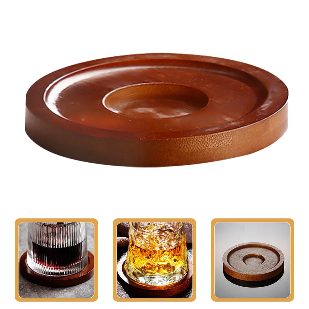 Veemoon Set 6 Sottobicchieri in Legno per Bicchieri di Whiskey Design Creativo Rotante, Antiscivolo e Facile da Pulire, per Feste e Riunioni Familiari