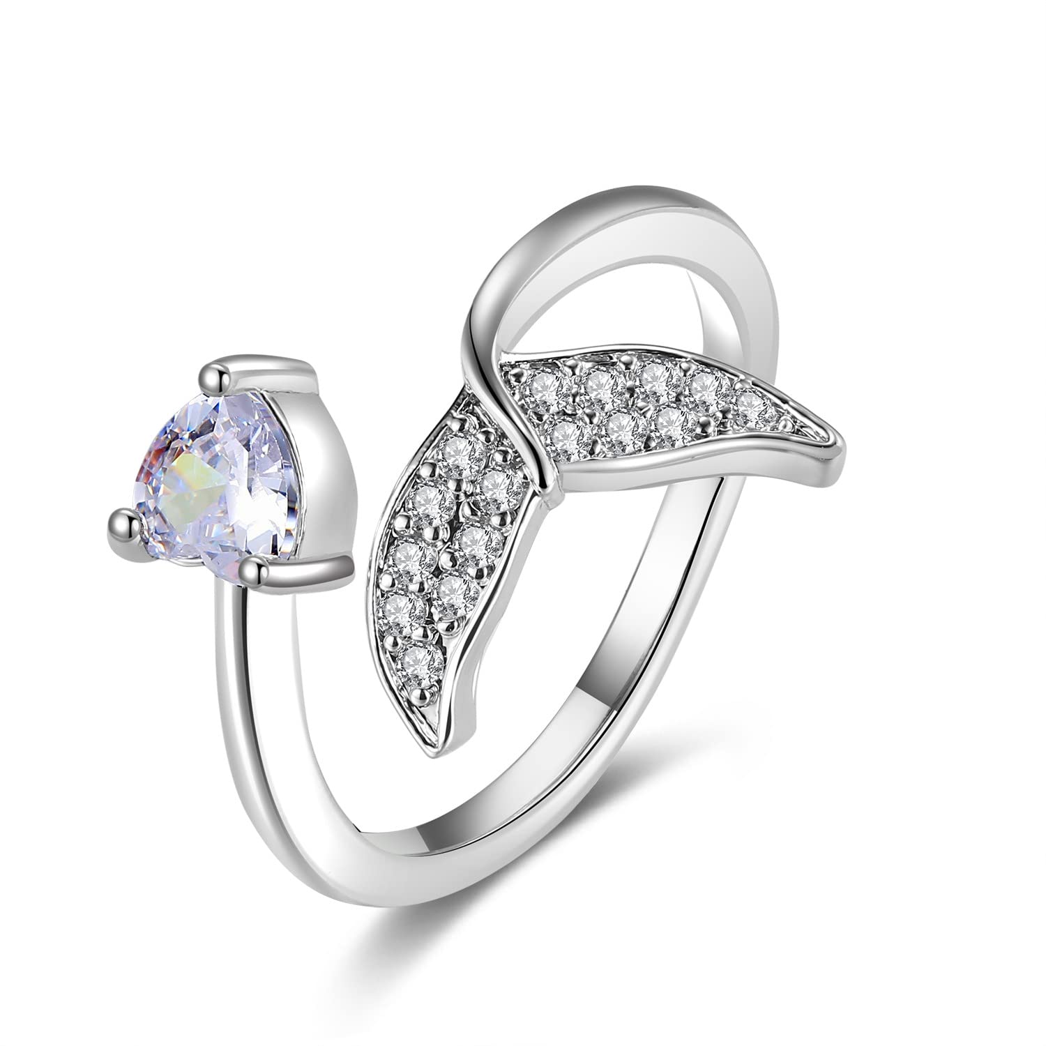 STYLISH TEENSdc jewels Cute Mermaid Fish tail Adjustable Ring For Women & Girls