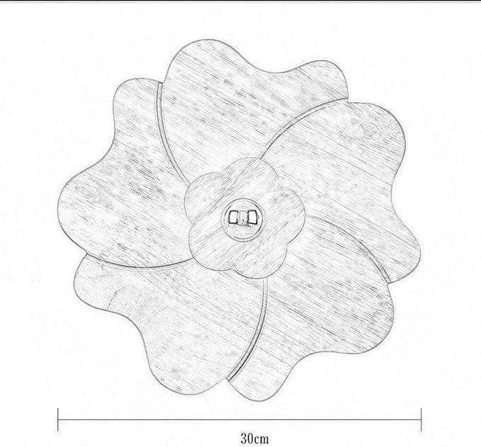 FairUo Wandlampen, Massief Hout Wandlamp Houtsnijwerk Slaapkamer Nachtkastje Wandlamp Studie Corridor Hotel Showroom Gangpad Lampen Led G9 Warm Licht Met Lichtbron/Wood photo 3