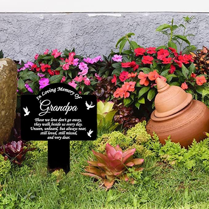 KnvsS Friedhofsdekoration Bigtree Dad – Metall-Grabmarker, Wasserdicht, Für Den Außenbereich