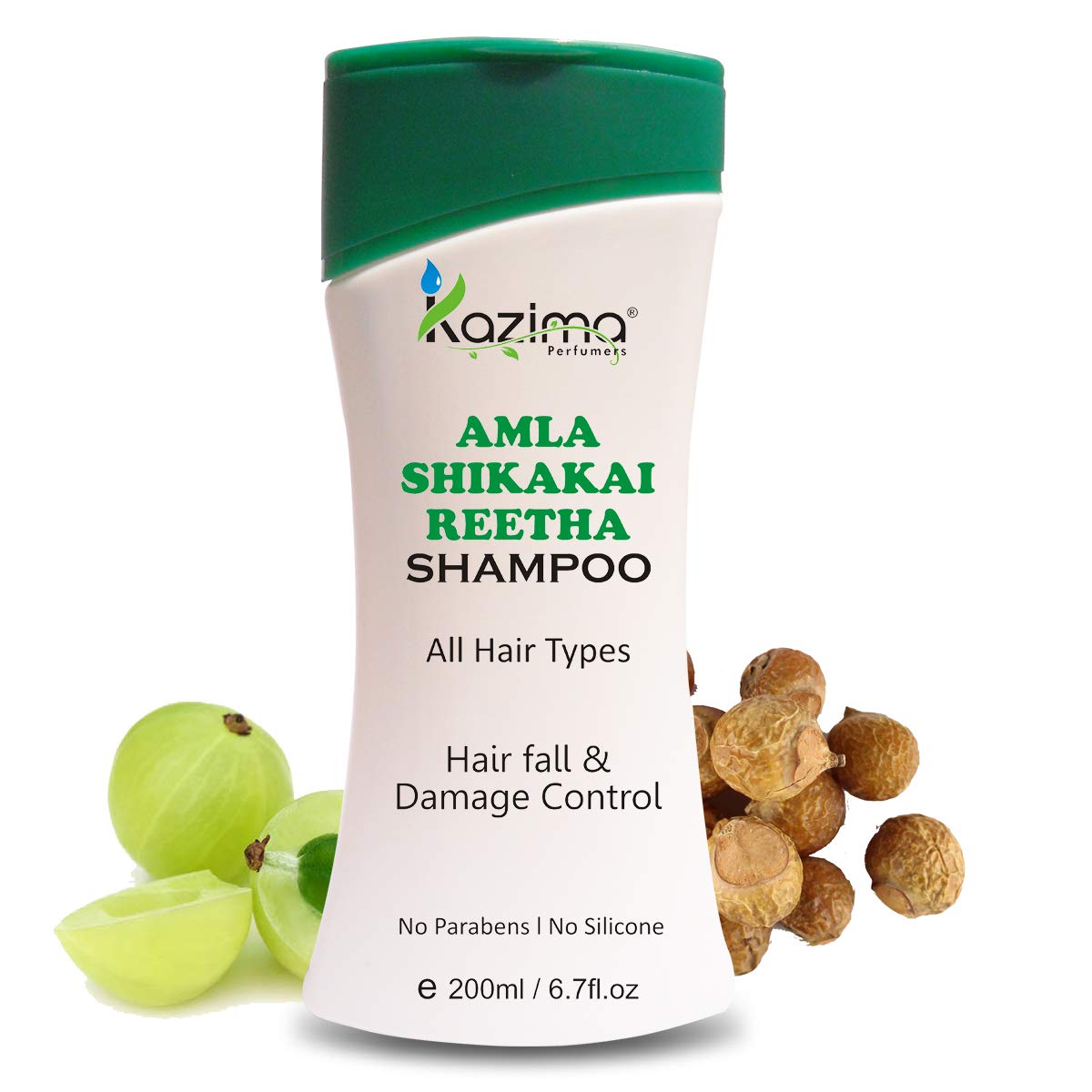 KAZIMA Amla Shikakai Reetha Shampoo + Anti Hair Fall & Damage Control Conditioner, 200 ml - Image 2 thumbnail