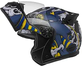 Capacete de Moto Mixs MX Gladiator Articulado Escamoteável Robocop