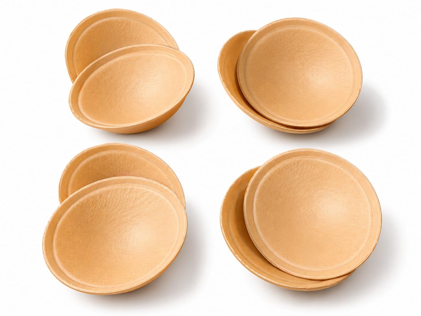 Bra Cup inserts blouse cup Pads Beige color Polyester Size 30 Smooth Finish Round Shape Lightweight and Breathable Pack of 4 Pairs (8 Pieces)-image-43