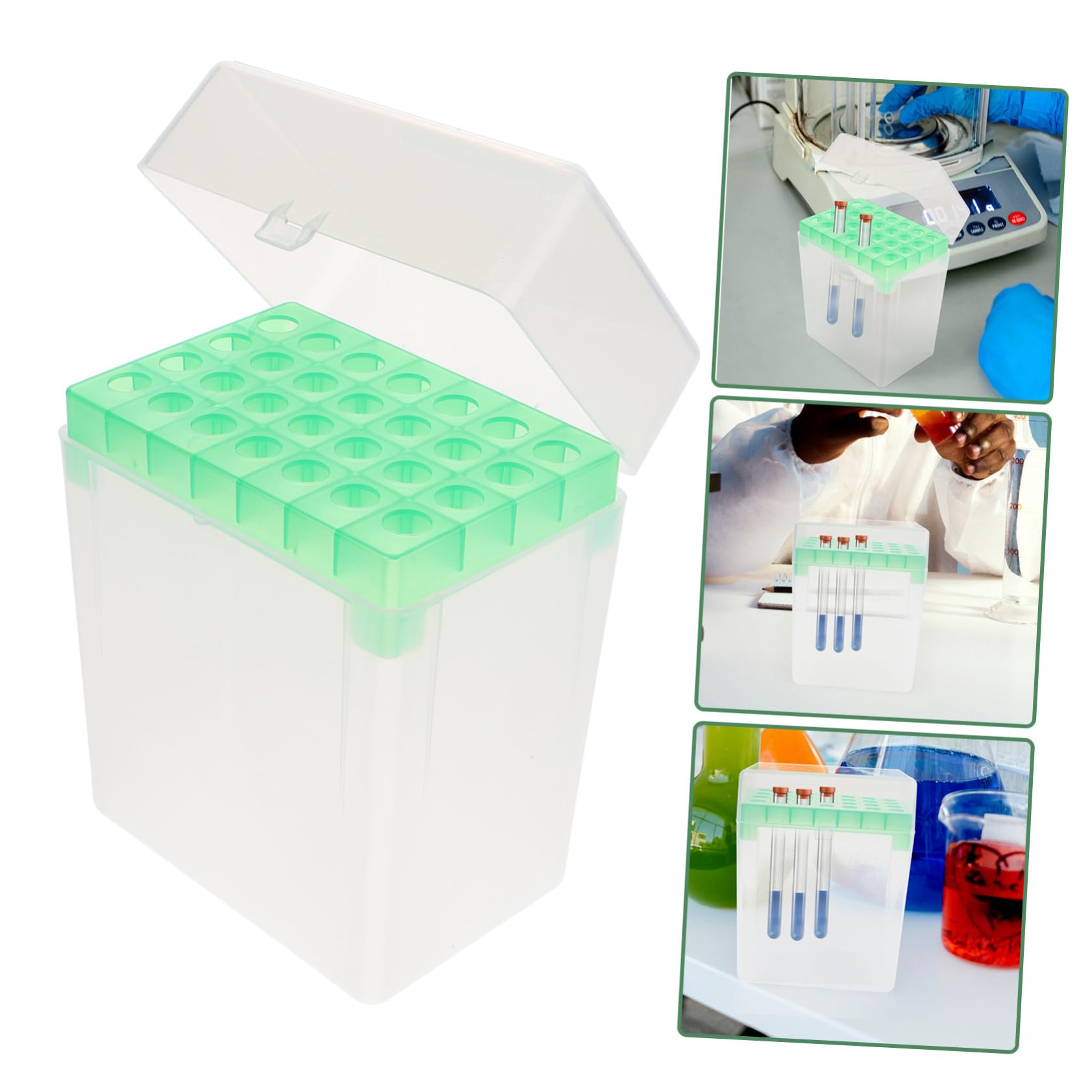 SOLUSTRE 5kawałki Pojemnik Próbówki Otworów Plastikowy Organizer Do Testów Laboratoryjnych Szczelne Przechowywanie Próbek Wielofunkcyjny Pojemnik Akcesoria Laboratoryjne