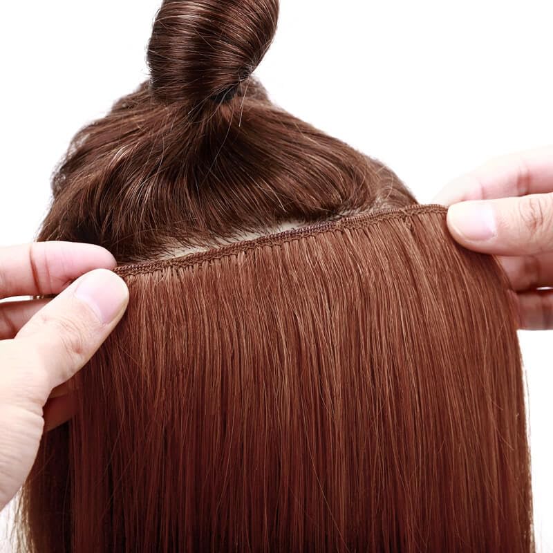 Image of Artifice 5 Clips 26 INCH Curly Wavy Hair Extensions for Women Natural Soft Clip on Extensions Synthetic Thick Hairs for Any Event for Girls Hair Extension Golden Brown