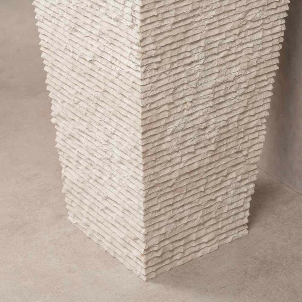 wanda collection - Lavabo de pie piramidal de Piedra para Cuarto de baño Habana Crema