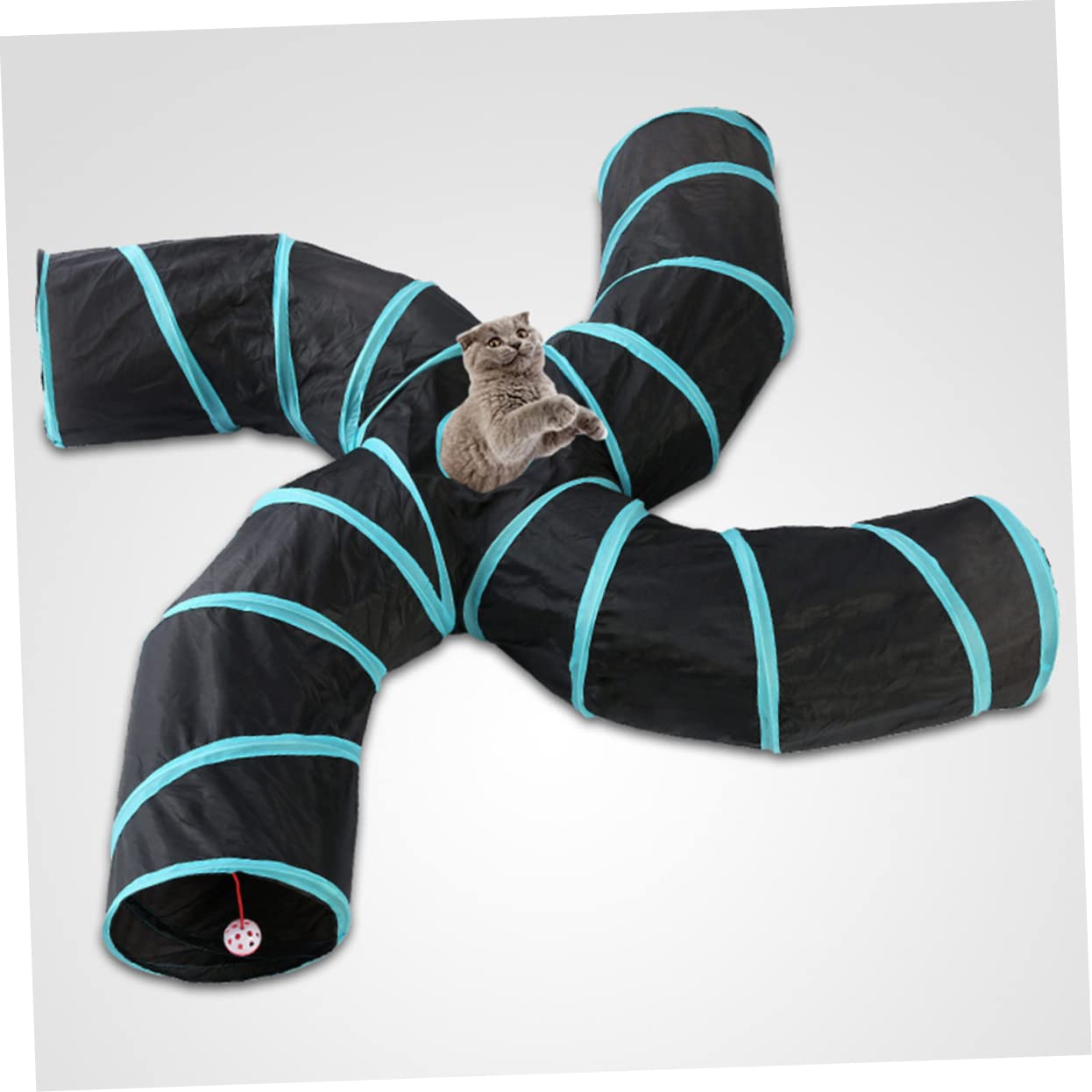 Kisangel Tunnel De Pliable pour Chat Tunnel Interactif Crinkle Jouet pour Et Accessoire De pour Animaux