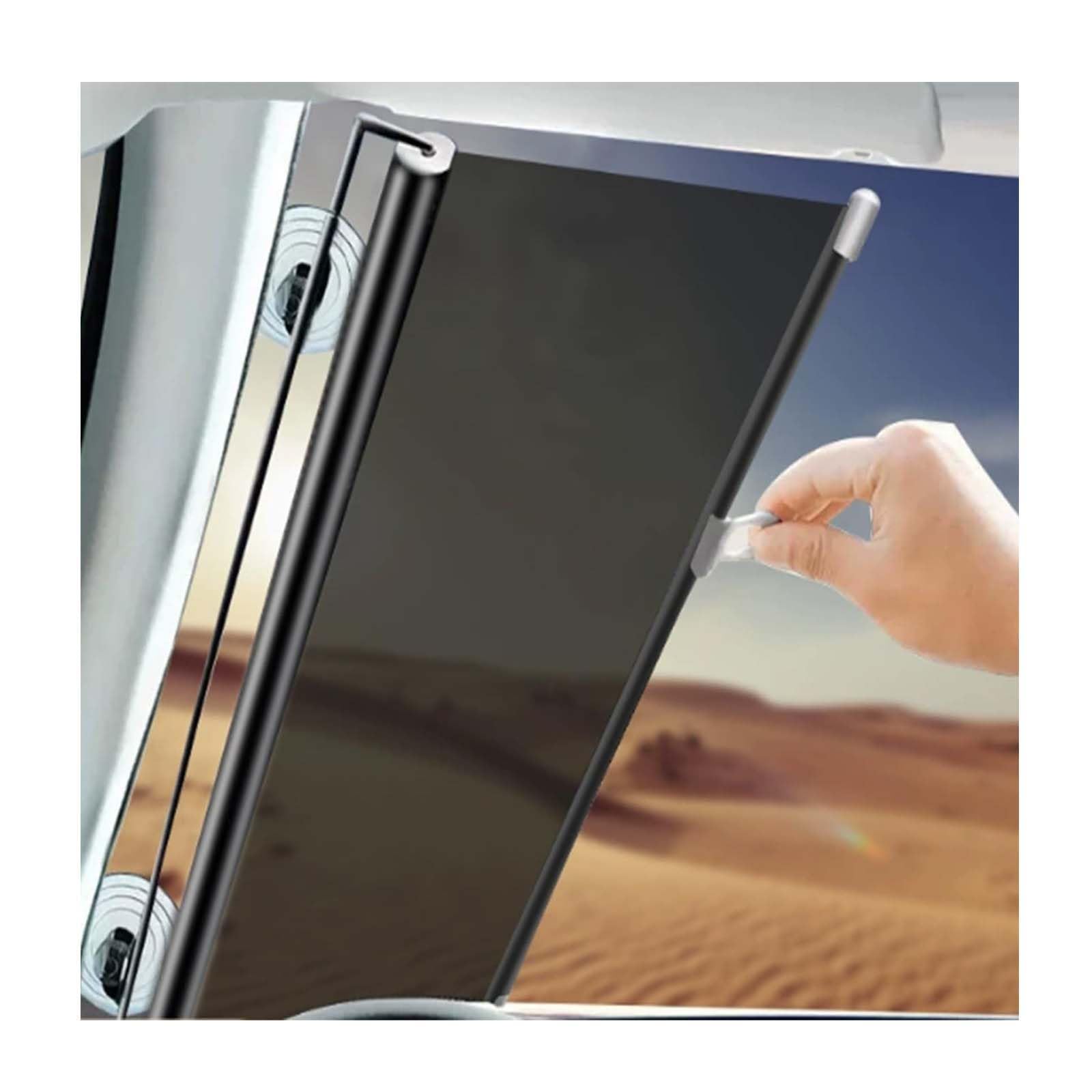SJPJDGFC Car Windshield Sun Shade for OMODA 9 SHS C9 2024 2025 2026, 58x125cm Automatic Retractable Front Window Visor, Effective Heat Shield and UV Protection