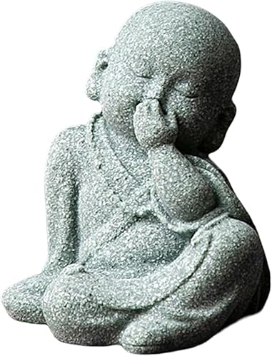 MagiDeal Decoración de escultura china figura de monje religioso estatua de Buda adornos en miniatura para mesa automóvil escritorio oficina al aire