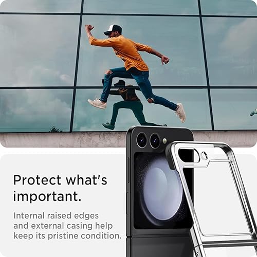 Miniatura 4 de Miimall Funda compatible con Samsung Galaxy Z Flip 5, a prueba de golpes y arañazos, delgada, dura, de policarbonato, transparente, para Samsung