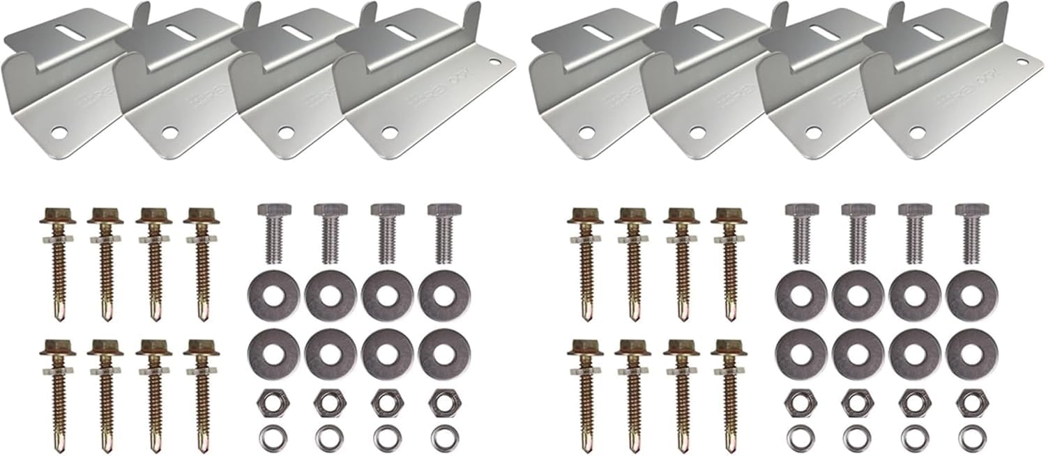 Renogy Solar Panel Z Holder for Mounting Solar Panel Roof Mount Z Bracket with Nuts and Screws for Motorhome, Boat, Roof, Wall and Other Off-Gird Roof Installation…