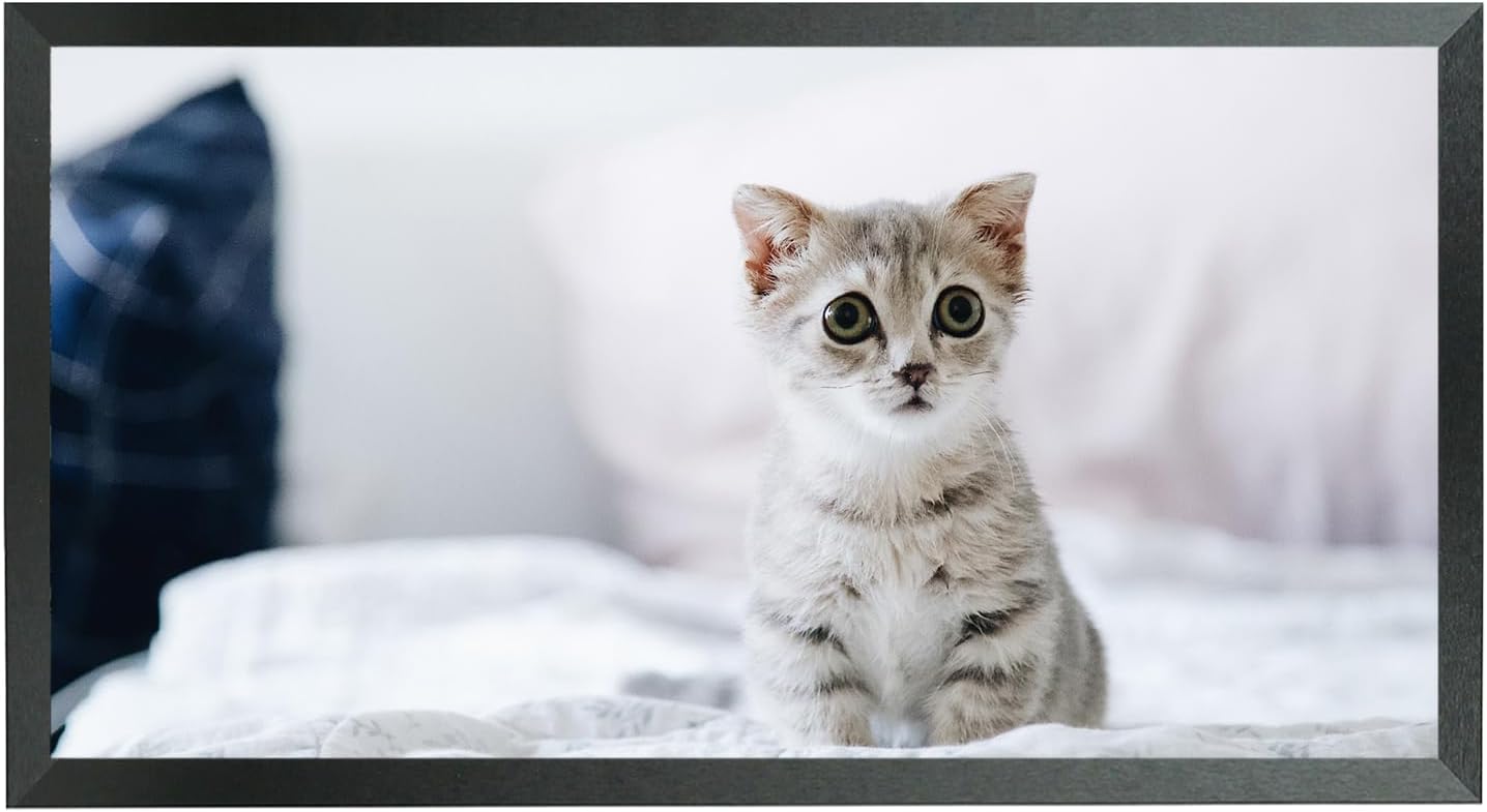 Mxtallup 11x23 Picture Frame Solid Wood 11x23 Poster Frame for Wall Photo Frames Family Black (T22B1123)