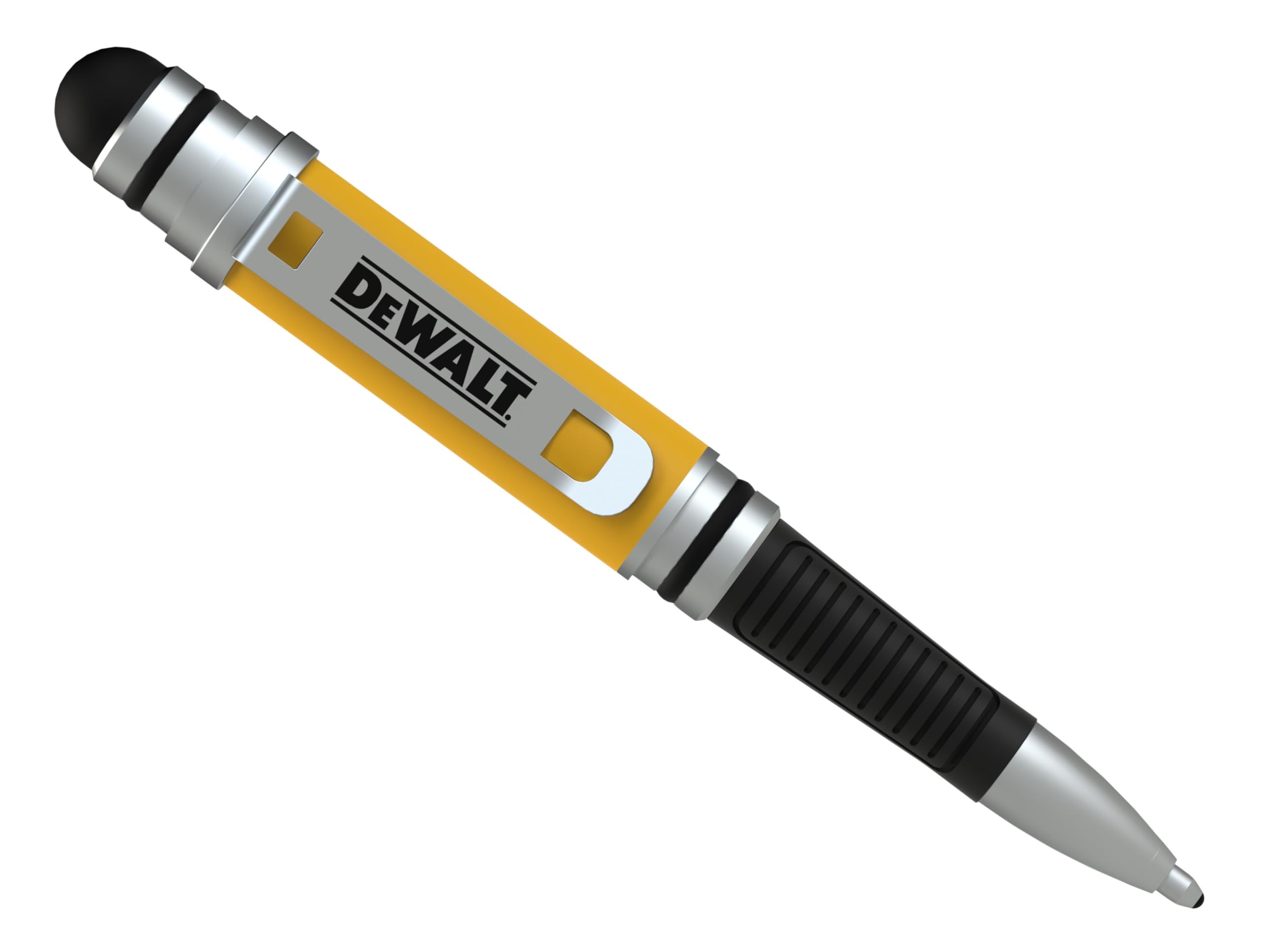 DeWALT La penna stilo tascabile 3 in 1 funziona con chioschi digitali, telefoni e tablet, mentre la punta del rubinetto in nylon è adatta alla tastiera