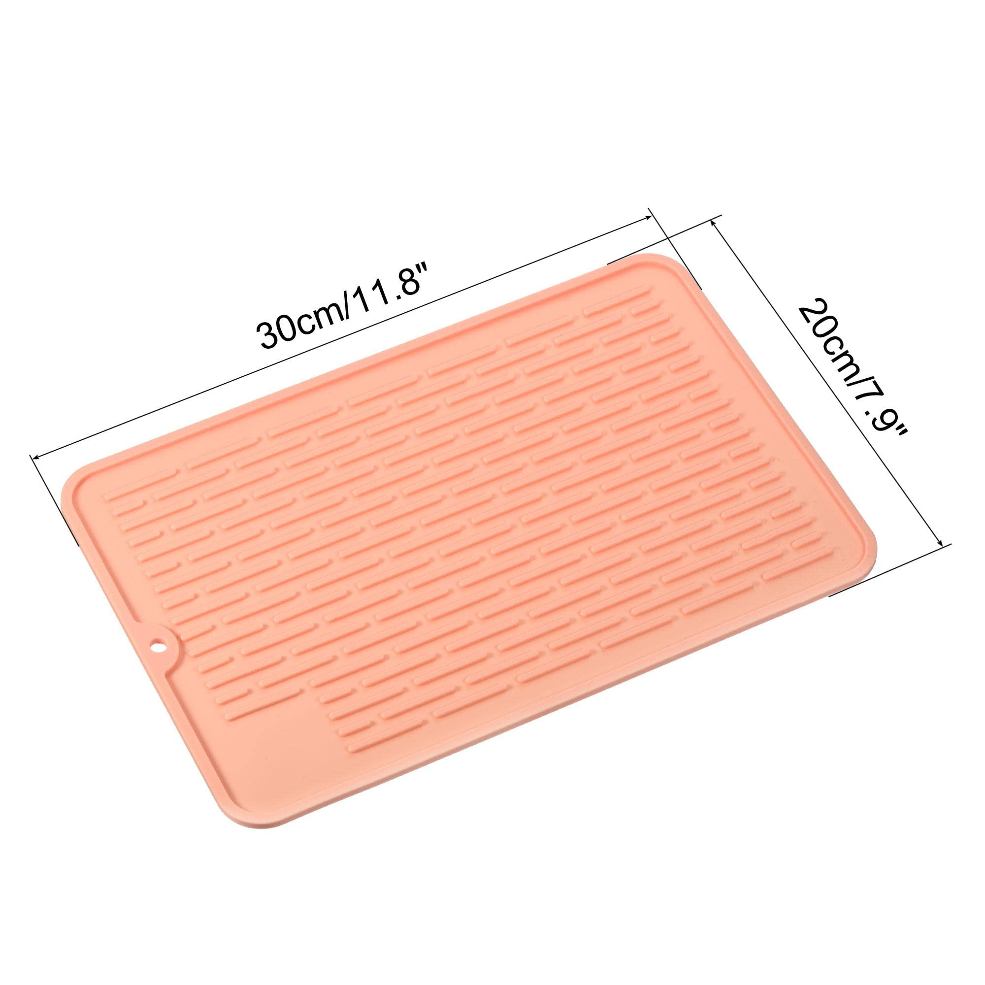 Thinkingwings Silicone Dish Drying Mats, Non-Slip Eco-Friendly Kitchen Drying Mat, Easy Clean Draining Board Mat, Dish Drainer Mat For Kitchen