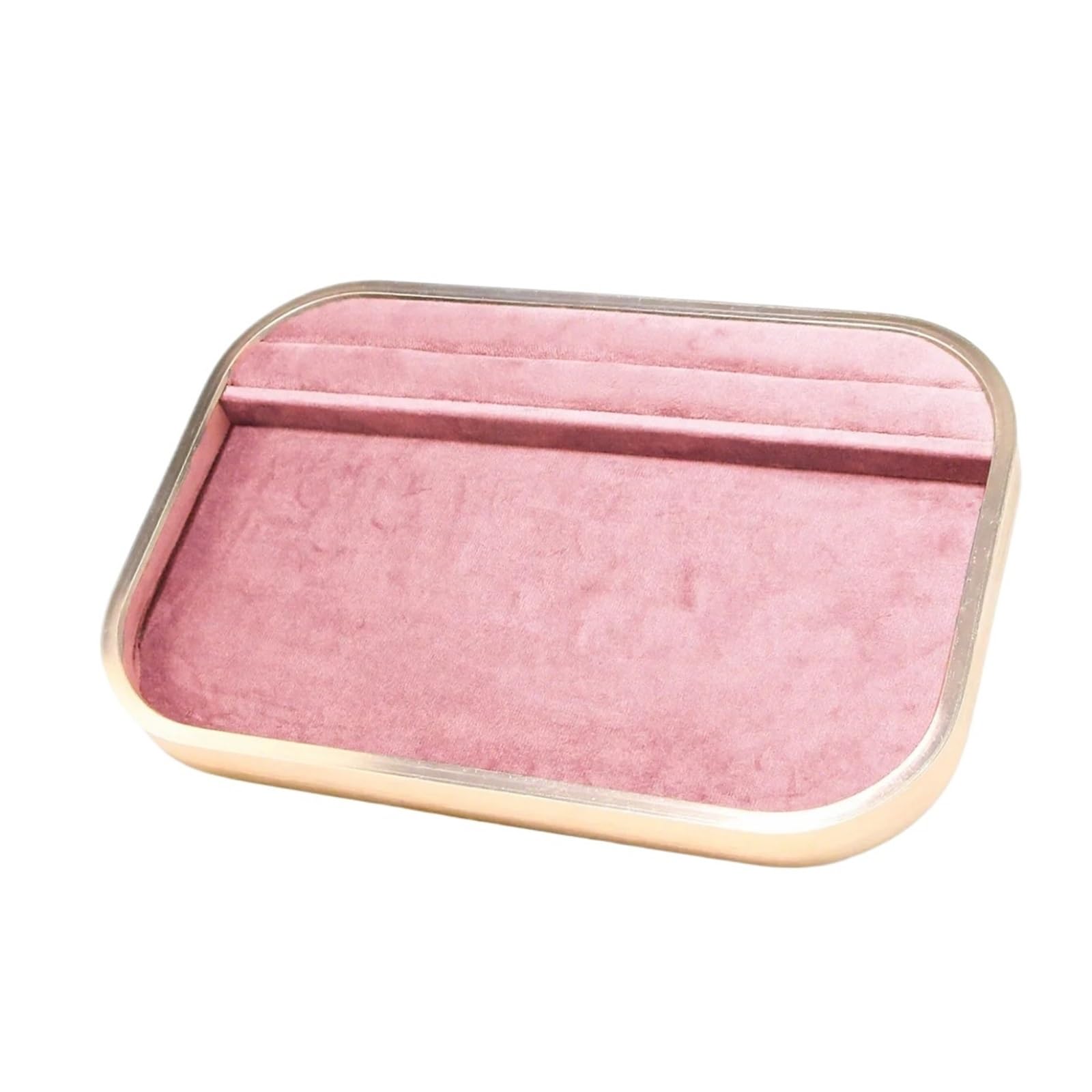 MKYYIOED Jewelry Trays Metal Jewelry Display Tray Necklace Ring Velvet Jewellery Storage