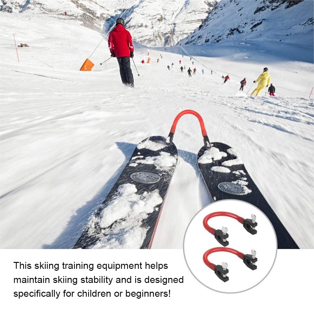 Connettore per Punta da Sci per Bambini, Aiuto per l'Allenamento dello Sci, Accessorio per l'Allenamento dello Sci Portatile Facile Cuneo Sci Attrezzatura per Allenamento, per Bambini, Principianti