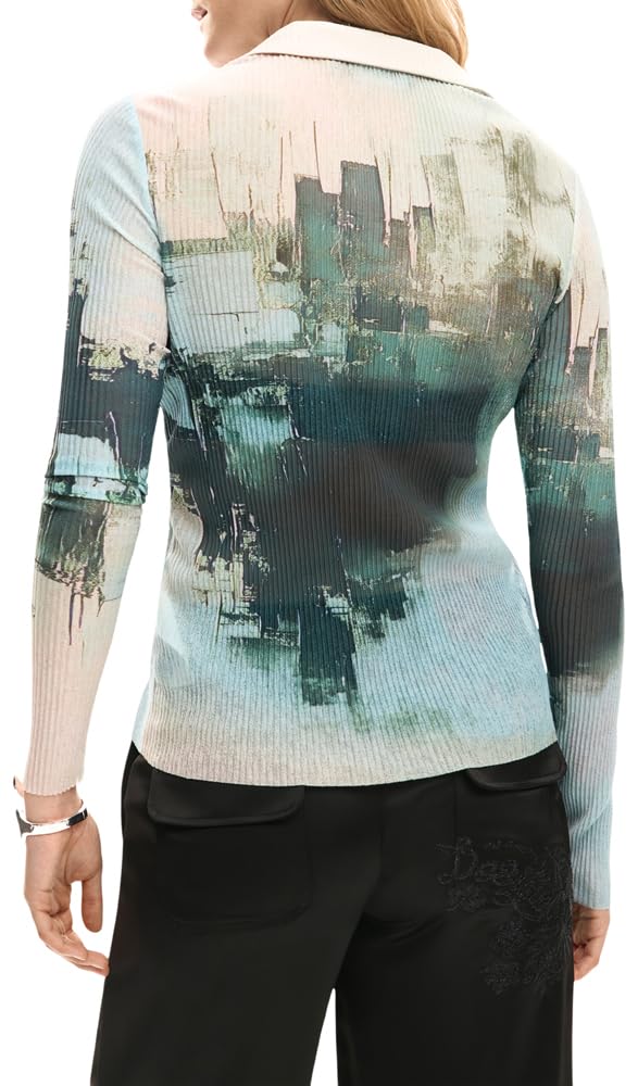 Desigual Gris T-Shirt Donna (Pacco da 1)