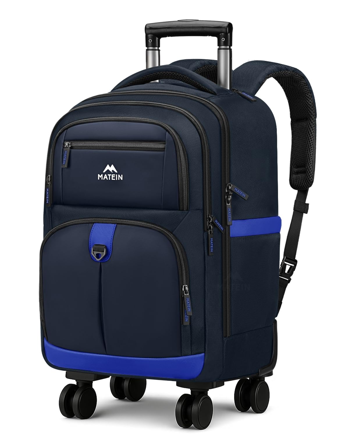 Photo 1 of MATEIN Rolling Backpack 4 Wheels, Rolling Backpack with Shoulder Straps