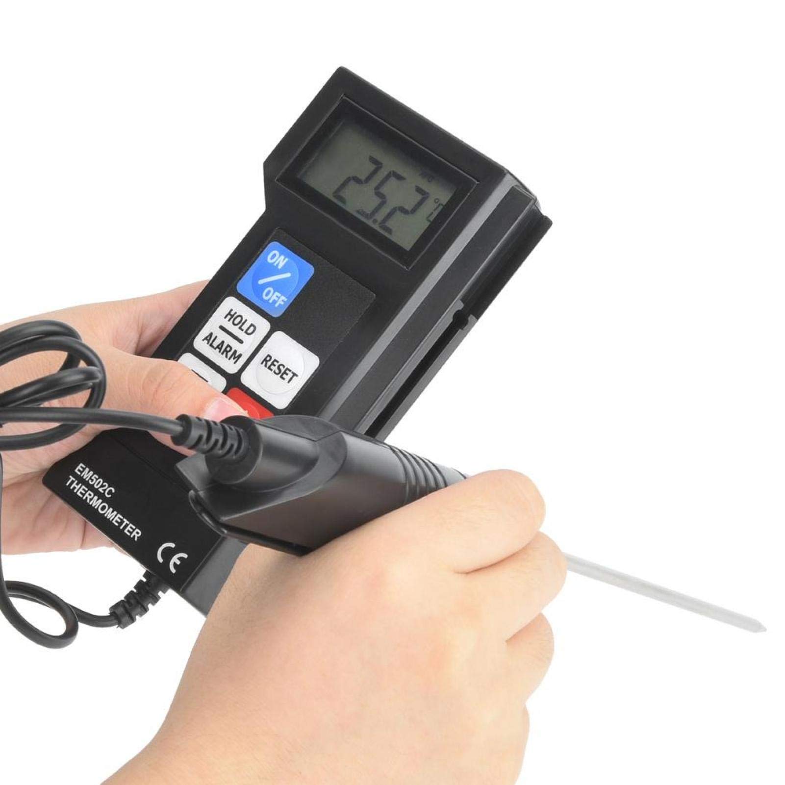 Termómetro electrónico de lectura instantánea de alimentos Probador de dulces de cocina para cocinar con sonda para carne/Freír/Hornear/Cocinar al aire libre/Barbacoa Lectura de velocidad a prueba de