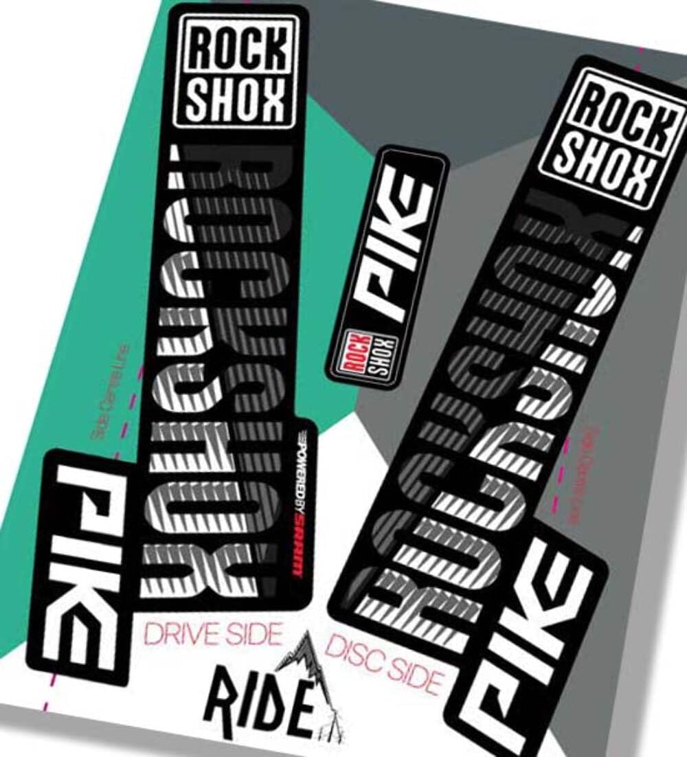 RockShox Pike Stickers/Decals, 2018, Black/White Matte