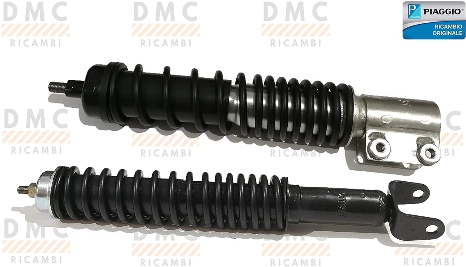 KIT COPPIA 2 AMMORTIZZATORE AMMORTIZZATORI ANTERIORE E POSTERIORE COMPLETI PER PIAGGIO VESPA PX 125-150 - 200 - VESPA ARCOBALENO ORIGINALE PIAGGIO.
