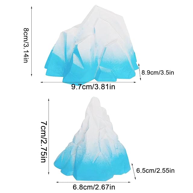 Foto 6 de 8 de Iceberg - Acuario Realista 2 Piezas, diseño montaña Hielo, Lavado a Alta Temperatura, para camaleón, Pescado…