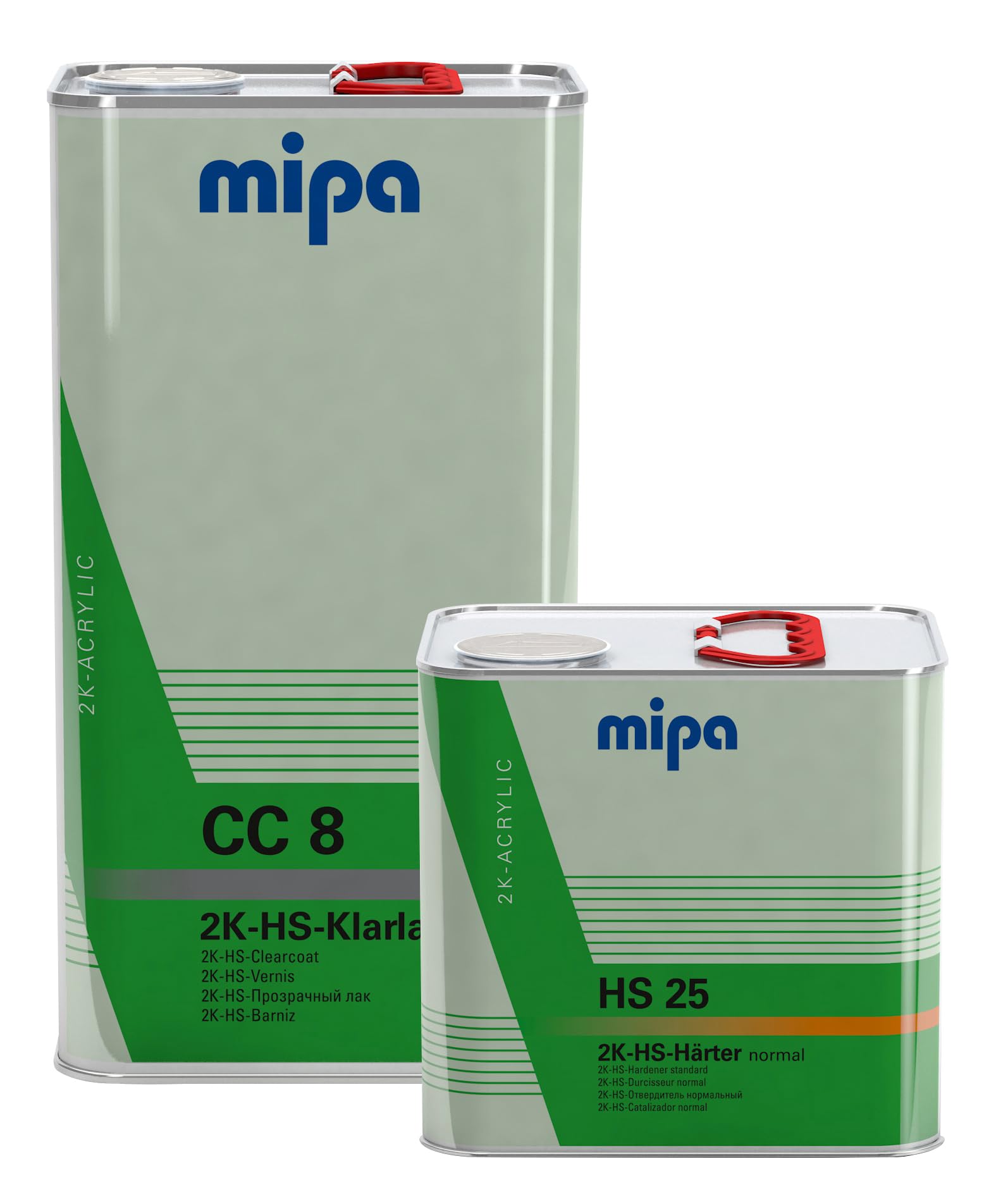 MIPA 2K-HS-Klarlack CC 8 Set - 7.5 Liter Hochglanz-Klarlack mit Härter & Verdünnung, VOC-konform, High-Solid Acryl für PKW & Nutzfahrzeuge